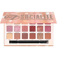 3 PACK of W7, Socialite, Indulgent Multi-Textured Pressed Pigment Palette, 0.59 oz (17 g)