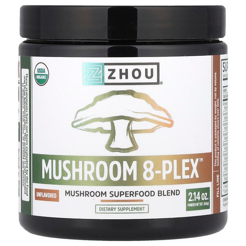 <img alt="Zhou Nutrition, Mushroom 8-Plex Powder, Unflavored, 2.14 oz (60 g)" title="Zhou Nutrition, Mushroom 8-Plex Powder, Unflavored, 2.14 oz (60 g),669191172332"