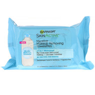 3 PACK of Garnier, SkinActive, Micellar Makeup Removing Towelettes, All-in-1 Waterproof, 25 Wet Towelettes