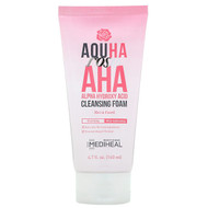 3 PACK of Mediheal, AQUHA Rose, AHA Cleansing Foam, 4.7 fl oz (140 ml)