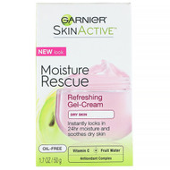 3 PACK of Garnier, SkinActive, Moisture Rescue, Refreshing Gel-Cream, Dry Skin, 1.7 oz (50 g)