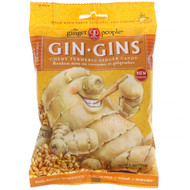 3 PACK of The Ginger People, Gin Gins, Ginger Candy,  Spicy Turmeric, 5.3 oz (150 g)