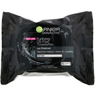 3 PACK of Garnier, SkinActive, Purifying Oil-Free Towelettes, 25 Wet Towelettes