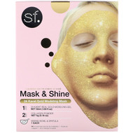 3 PACK of SFGlow, Mask & Shine, 24 Karat Gold Modeling Mask, 4 Piece Kit