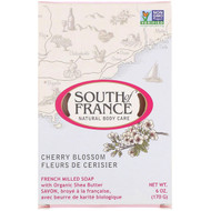 3 PACK of South of France, French Milled Bar Soap with Organic Shea Butter, Cherry Blossom, 6 oz (170 g)