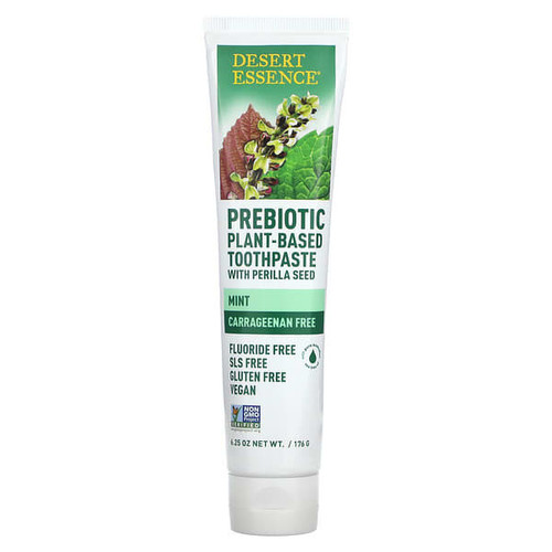 <img alt="Desert Essence, Prebiotic, Plant-Based Toothpaste, Mint, 6.25 oz (176 g)" title="Desert Essence, Prebiotic, Plant-Based Toothpaste, Mint, 6.25 oz (176 g),718334334462"