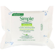 3 PACK of Simple Skincare, Micellar Cleansing Wipes, 25 Wipes