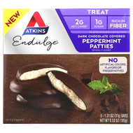3 PACK of Atkins, Endulge, Dark Chocolate Covered Peppermint Patties, 5 Bars, 1.31 oz (37 g) Each