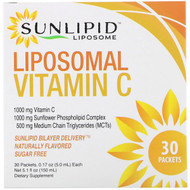 SunLipid, Liposomal Vitamin C, Naturally Flavored, 30 Packets, 0.17 oz (5.0 ml) Each