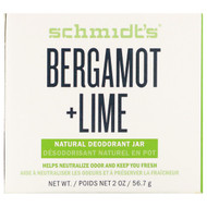 3 PACK of Schmidts Naturals, Natural Deodorant Jar, Bergamot + Lime, 2 oz (56.7 g)