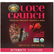 3 PACK of Natures Path, Love Crunch, Premium Organic Granola Bars, Dark Chocolate & Red Berries, 6 Bars, 1.06 oz (30 g) Each