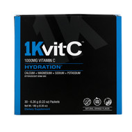 1Kvit-C, Vitamin C, Hydration, Effervescent Drink Mix, Natural Orange Flavor, 1,000 mg, 30 Packets, 0.22 oz (6.20 g) Each