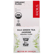 3 PACK of RADIUS, Organic Floss, Silk Green Tea Jasmine, 33 yds