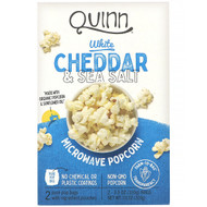 3 PACK of Quinn Popcorn, Microwave Popcorn, White Cheddar & Sea Salt, 2 Bags, 3.5 oz (100 g) Each