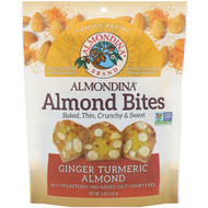 3 PACK of Almondina, Almond Bites, Ginger Turmeric Almond, 5 oz (142 g)