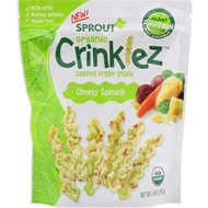3 PACK of Sprout Organic, Crinklez, Popped Veggie Snack, Cheesy Spinach, 1.48 oz (42 g)