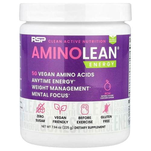 <img alt="RSP Nutrition, AminoLean, Energy, Acai, 7.94 oz (225 g)" title="RSP Nutrition, AminoLean, Energy, Acai, 7.94 oz (225 g),858491007073"