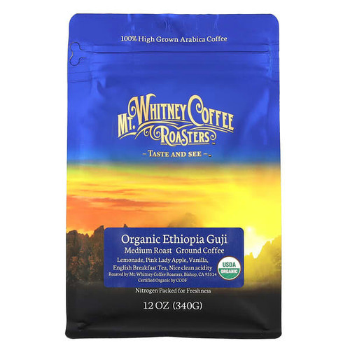 <img alt="Mt. Whitney Coffee Roasters, Organic Ethiopia Guji, Ground Coffee, Medium Roast, 12 oz (340 g)" title="Mt. Whitney Coffee Roasters, Organic Ethiopia Guji, Ground Coffee, Medium Roast, 12 oz (340 g),857783008071"
