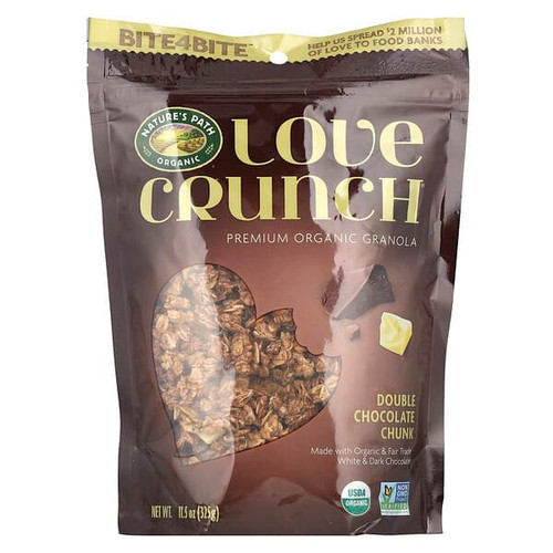 <img alt="Natures Path, Love Crunch, Premium Organic Granola, Double Chocolate Chunk, 11.5 oz (325 g)" title="Natures Path, Love Crunch, Premium Organic Granola, Double Chocolate Chunk, 11.5 oz (325 g),058449172123"