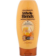 3 PACK of Garnier, Whole Blends, Honey Treasures Repairing Conditioner, 12.5 fl oz (370 ml)