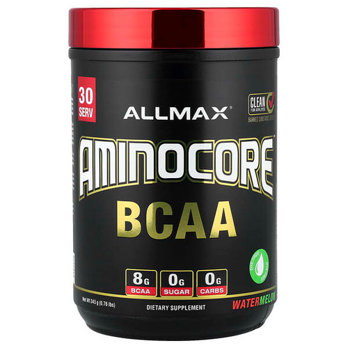 <img alt="ALLMAX, AMINOCORE BCAA, Watermelon, 0.76 lbs (345 g)" title="ALLMAX, AMINOCORE BCAA, Watermelon, 0.76 lbs (345 g),665553228662"