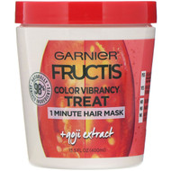 3 PACK of Garnier, Fructis, Color Vibrancy Treat, 1 Minute Hair Mask +  Goji Extract, 13.5 fl oz (400 ml)