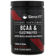 Sierra Fit, BCAA & Electrolytes, 7G BCAAs, Fruit Punch, 15.34 oz (435 g)