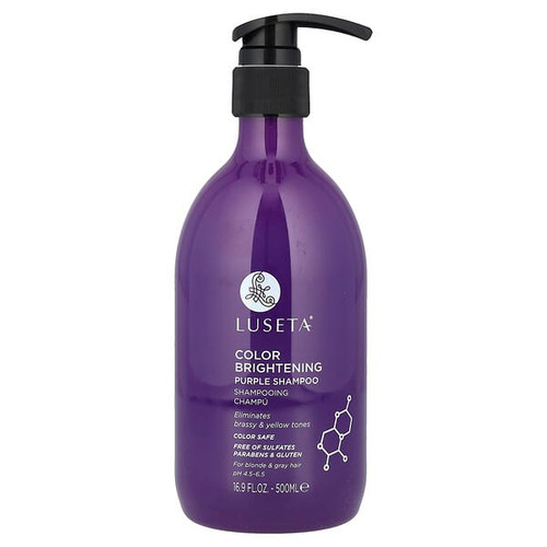 <img alt="Luseta Beauty, Color Brightening Purple Shampoo, For Blonde & Gray Hair, 16.9 fl oz (500 ml)" title="Luseta Beauty, Color Brightening Purple Shampoo, For Blonde & Gray Hair, 16.9 fl oz (500 ml),852750008030"