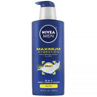 3 PACK of Nivea, Men, Maximum Hydration, 3-in-1 Nourishing Lotion, Aloe Vera, 16.9 fl oz (500 ml)