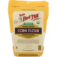 3 PACK of Bobs Red Mill, Organic Corn Flour, Whole Grain, 22 oz (624 g)