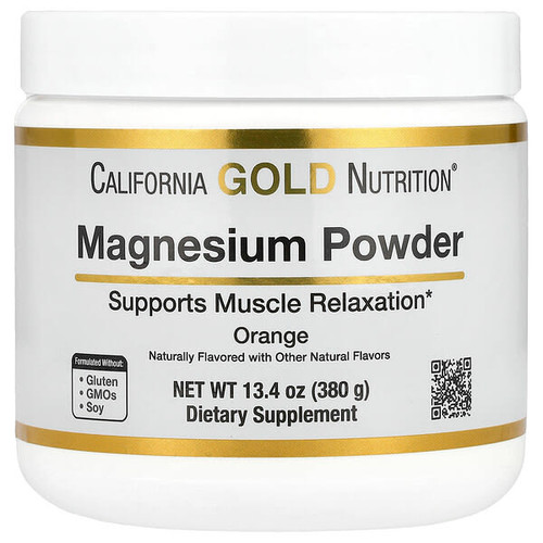 <img alt="California Gold Nutrition, Magnesium Powder Beverage, Orange, 13.4 oz (380 g)" title="California Gold Nutrition, Magnesium Powder Beverage, Orange, 13.4 oz (380 g),898220015627"