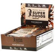 Dr. Murrays, Superfoods Protein Bars, Vegan Ginger Snap, 12 Bars, 2.05 oz (58 g) Each