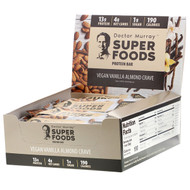 Dr. Murrays, Superfoods Protein Bars, Vegan Vanilla Almond Crave , 12 Bars, 2.05 oz (58 g) Each