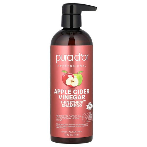 <img alt="Pura Dor, Apple Cider Vinegar, Thin2Thick, Shampoo, 16 fl oz (473 ml)" title="Pura Dor, Apple Cider Vinegar, Thin2Thick, Shampoo, 16 fl oz (473 ml),810023840008"