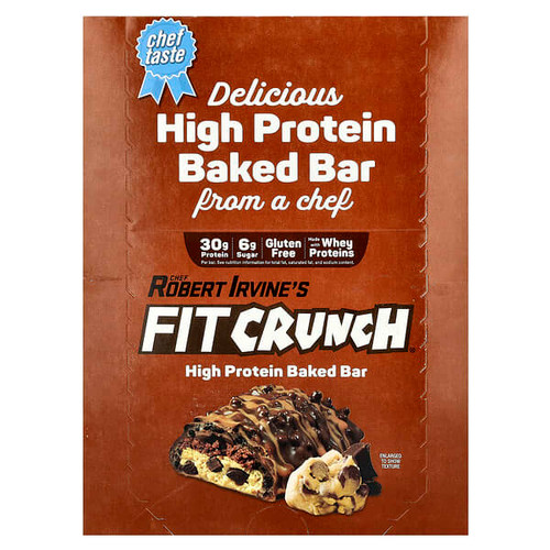 <img alt="FITCRUNCH, High Protein Baked Bar, Chocolate Chip Cookie Dough, 12 Bars, 3.1 oz (88 g) Each" title="FITCRUNCH, High Protein Baked Bar, Chocolate Chip Cookie Dough, 12 Bars, 3.1 oz (88 g) Each,839138002644"