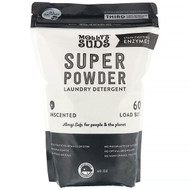Mollys Suds, Super Powder Laundry Detergent, Unscented, 60 Loads, 60 oz