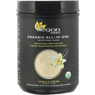 VeganSmart, Organic All-In-One Nutritional Shake, Vanilla Creme, 18.27 oz (518 g)