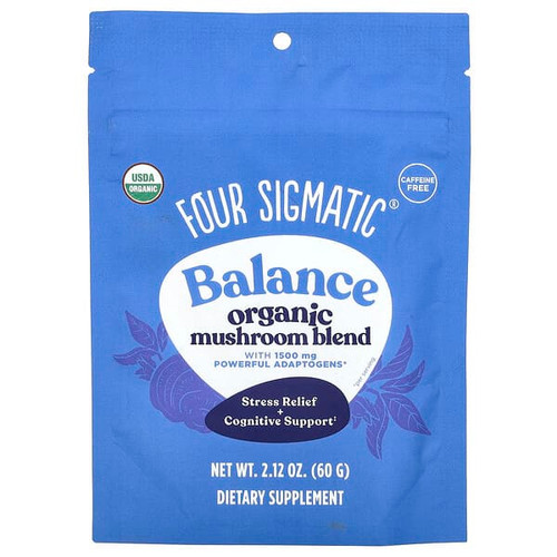 <img alt="Four Sigmatic, Balance, Organic Mushroom Blend, Caffeine Free, 2.12 oz (60 g)" title="Four Sigmatic, Balance, Organic Mushroom Blend, Caffeine Free, 2.12 oz (60 g),816897020584"