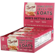 Bobs Red Mill, Bobs Better Bar, Peanut Butter Jelly & Oats, 12 Bars, 1.76 oz (50 g) Each