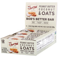 Bobs Red Mill, Bobs Better Bar, Peanut Butter Coconut & Oats, 12 Bars, 1.76 oz (50 g) Each