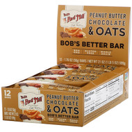 Bobs Red Mill, Bobs Better Bar, Peanut Butter Chocolate & Oats, 12 Bars, 1.76 oz (50 g) Each