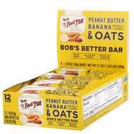 Bobs Red Mill, Bobs Better Bar, Peanut Butter Banana & Oats, 12 Bars, 1.76 oz (50 g) Each