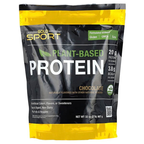 <img alt="California Gold Nutrition, Sport, Plant-Based Protein with Organic Brown Rice Protein Concentrate, Flaxseed, Chia Seed, Chocolate, 2 lb (907 g)" title="California Gold Nutrition, Sport, Plant-Based Protein with Organic Brown Rice Protein Concentrate, Flaxseed, Chia Seed, Chocolate, 2 lb (907 g),898220013487"