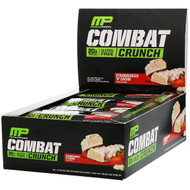 MusclePharm, Combat Crunch, Strawberries 'N' Cream, 12 Bars, 2.22 oz (63 g) Each