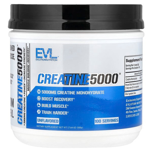 <img alt="EVLution Nutrition, Creatine5000, Unflavored, 17.64 oz (500 g)" title="EVLution Nutrition, Creatine5000, Unflavored, 17.64 oz (500 g),818901021105"