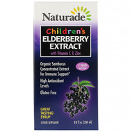 Naturade, Childrens Elderberry Extract Syrup with Vitamin C & Zinc, 8.8 fl oz (260 ml)