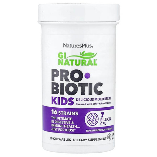 <img alt="NaturesPlus, GI Natural, Probiotic Kids, Mixed Berry, 30 Chewables" title="NaturesPlus, GI Natural, Probiotic Kids, Mixed Berry, 30 Chewables,097467439085"