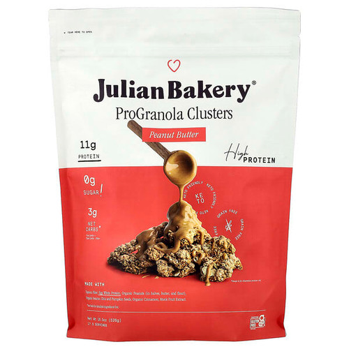 <img alt="Julian Bakery, ProGranola Clusters, Peanut Butter, 18.5 oz (526 g)" title="Julian Bakery, ProGranola Clusters, Peanut Butter, 18.5 oz (526 g),813926005307"