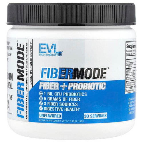 <img alt="EVLution Nutrition, FiberMode, Fiber + Probiotic, Unflavored, 6.98 oz (198 g)" title="EVLution Nutrition, FiberMode, Fiber + Probiotic, Unflavored, 6.98 oz (198 g),818901022300"