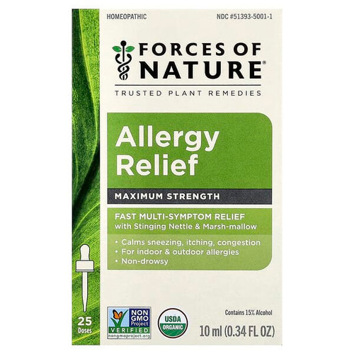 <img alt="Forces of Nature, Allergy Relief, Maximum Strength, 0.34 fl oz (10 ml)" title="Forces of Nature, Allergy Relief, Maximum Strength, 0.34 fl oz (10 ml),830743013018"